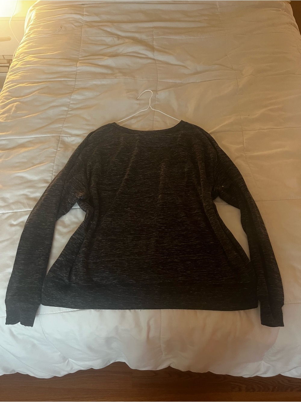 Inspired Hearts Black Heathered Sequin Heart Top
